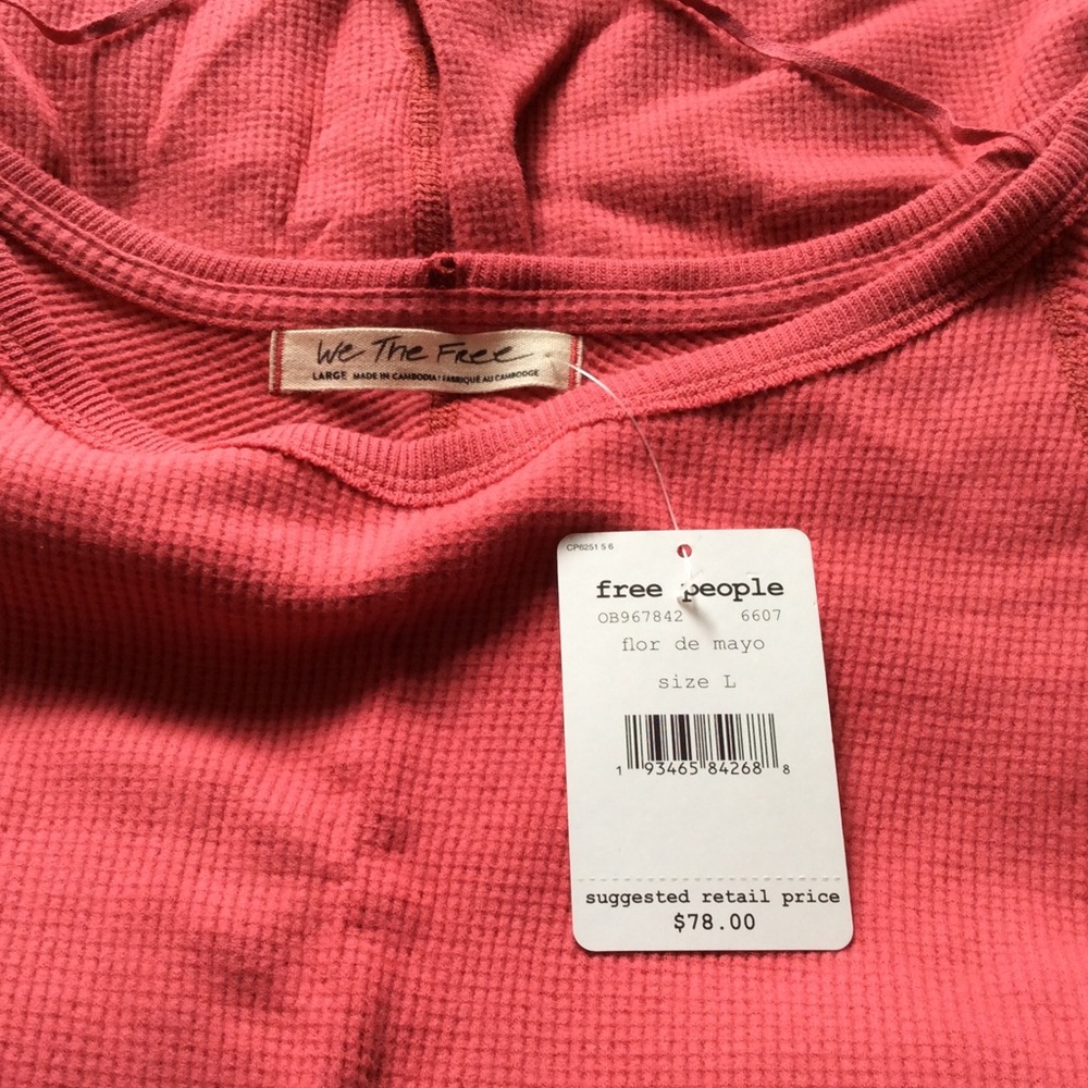 NWT Free People Amelia Waffle Knit Thermal Tunic - Picture 5 of 5